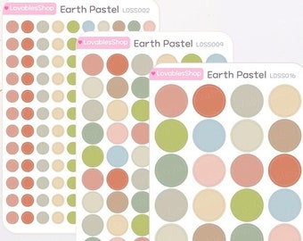 Dot Planner Stickers *Earth Pastel*