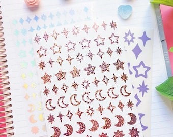 Sparkle Deco Vinyl Sticker Sheet