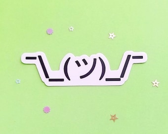 Shrug Vinyl Sticker