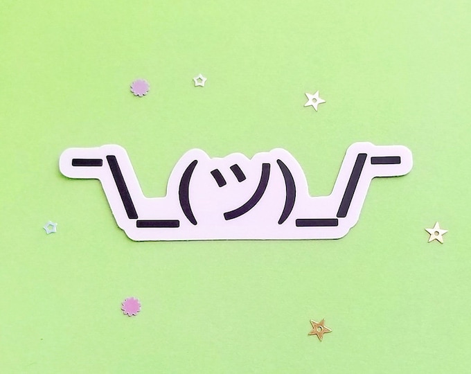 Shrug Vinyl Sticker
