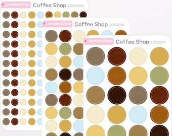 Dot Planner Stickers *Coffee Shop*