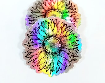 Sunflower Holographic Sticker