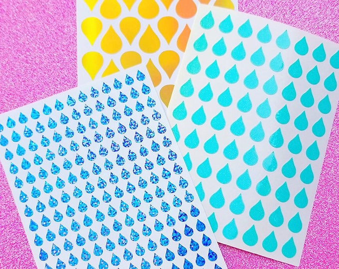 Droplet Vinyl Sticker Sheet