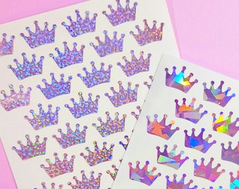 Crown 0.5"~1.5" Vinyl Sticker Sheet