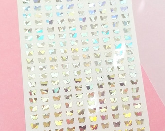 Tiny Butterfly 0.25" Inch Permanent vinyl Sticker Sheet