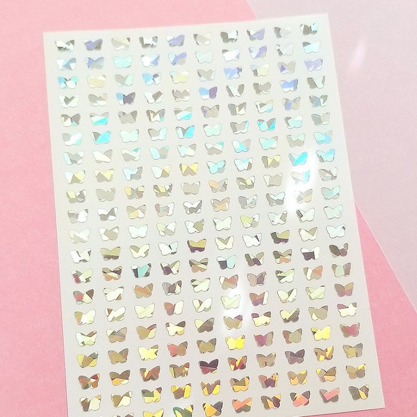Tiny Butterfly 0.25" Inch Permanent vinyl Sticker Sheet