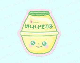 Banana Milk Vinyl Sticker