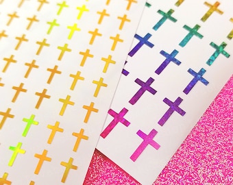 Cross Vinyl Sticker Sheet