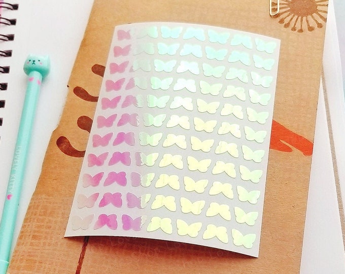 Butterfly 0.5" Inch Permanent vinyl Sticker Sheet