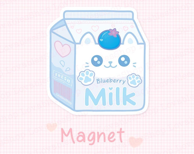 Blueberry Meow Milk Vinyl Magnet