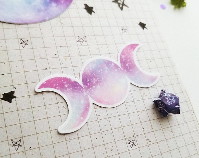 Triple Moon Goddess Vinyl Sticker