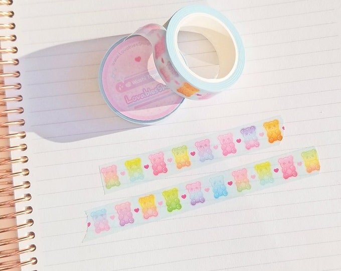 Blue Ombre Gummy Bear Washi Tape