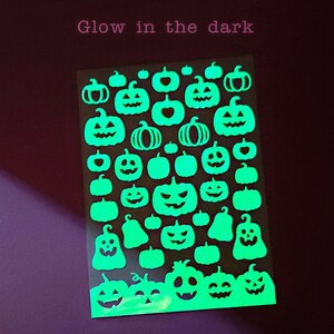 Jack o Lantern Pumpkin Face Waterproof Vinyl Sticker Sheet