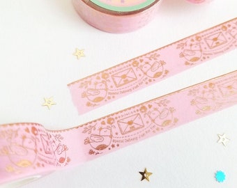 Pink Special Delivery Rose Gold Foiled Washi Tape