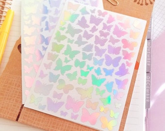Butterfly Permanent vinyl Sticker Sheet