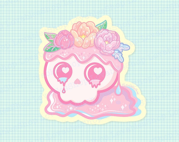Crying Skull Vinyl Sticker