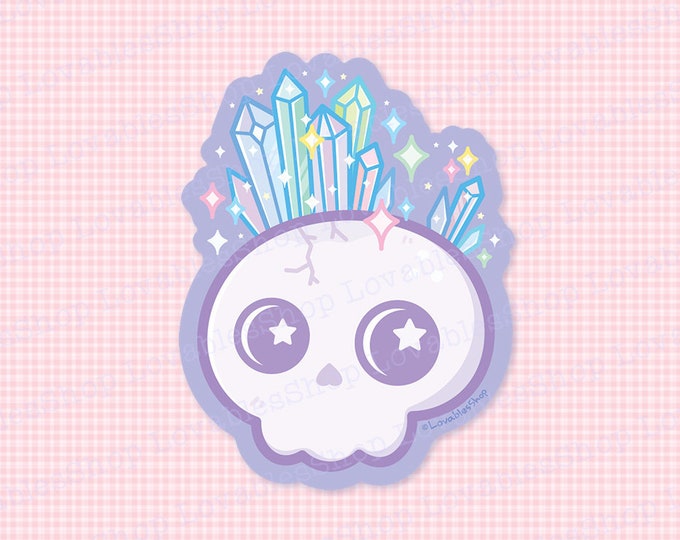 Crystal Skull Vinyl Sticker