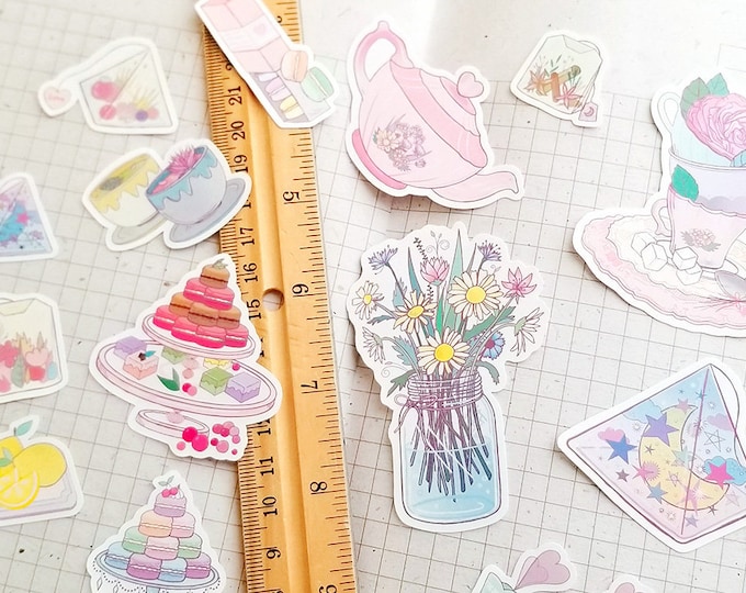 Tea Party Stickers (15pcs)