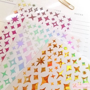 Sparkle Waterproof Vinyl Sticker Sheet – Durable Stickers for Tumblers, Journals, and More