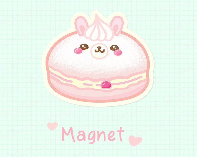 Jelly Donut Bunny Vinyl Magnet