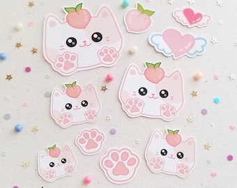 Peach Meow Stickers