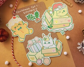Christmas Cat Stickers