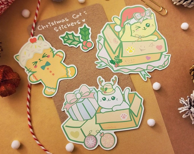 Christmas Cat Stickers