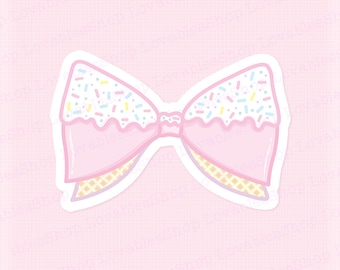 Sweet Pink Bow Vinyl Sticker