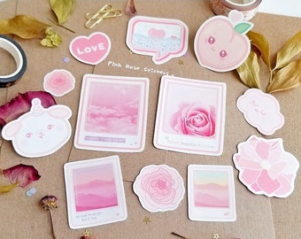 Pink Rose Stickers