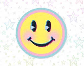 Smiley Face Vinyl Sticker