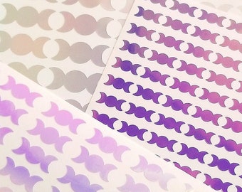 Triple Moon Goddess Vinyl Sticker Sheet