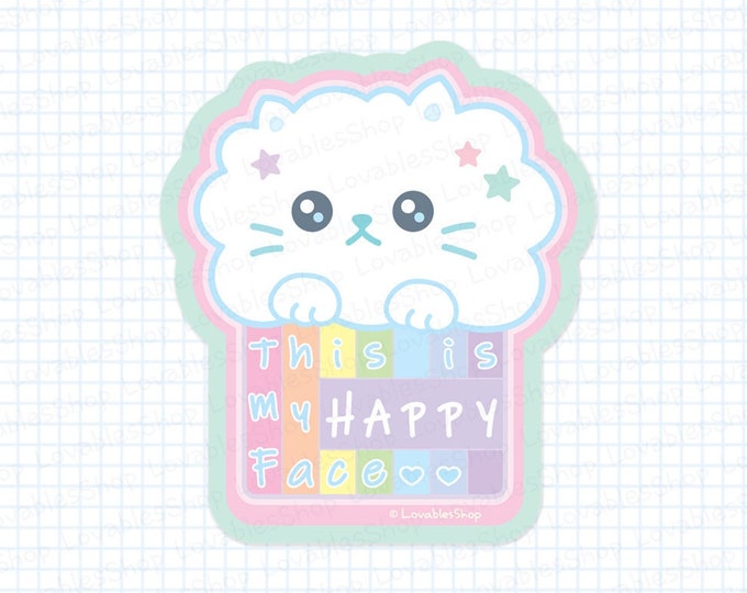 Cloud Cat Vinyl Sticker