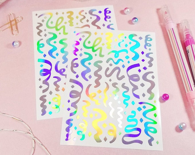 Confetti Permanent vinyl Sticker Sheet
