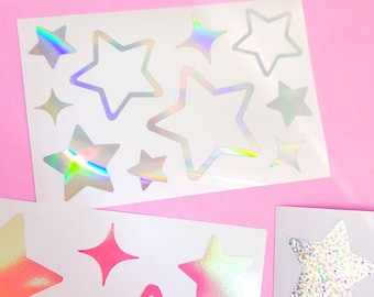 Star Decal Vinyl Sticker Sheet