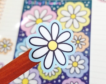Daisy Flowers Vinyl Sticker Sheet