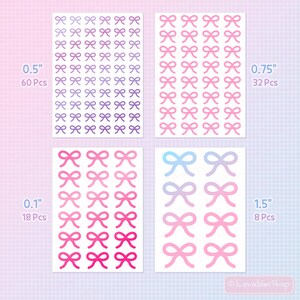 Bow Vinyl Sticker Sheet - Etsy