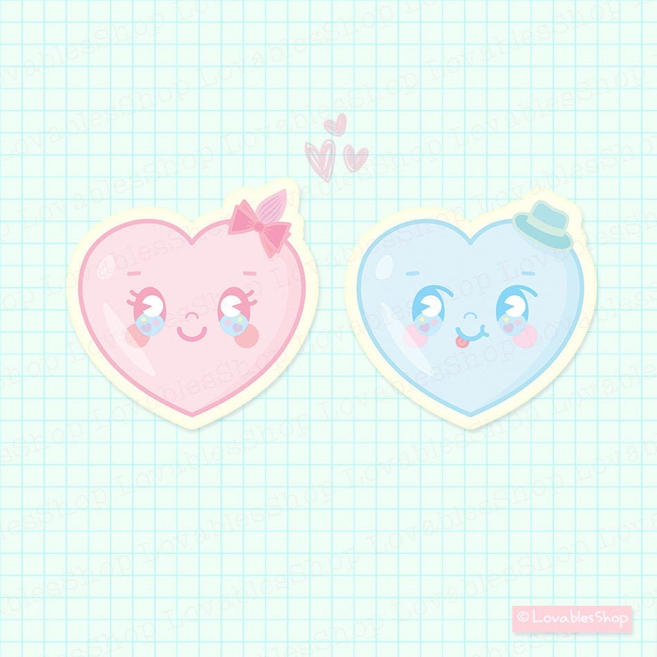 Pastel Heart Sticker Waterproof - P22