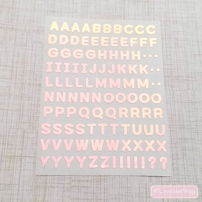 Alphabet Upper Case Permanent vinyl Sticker Sheet image 3