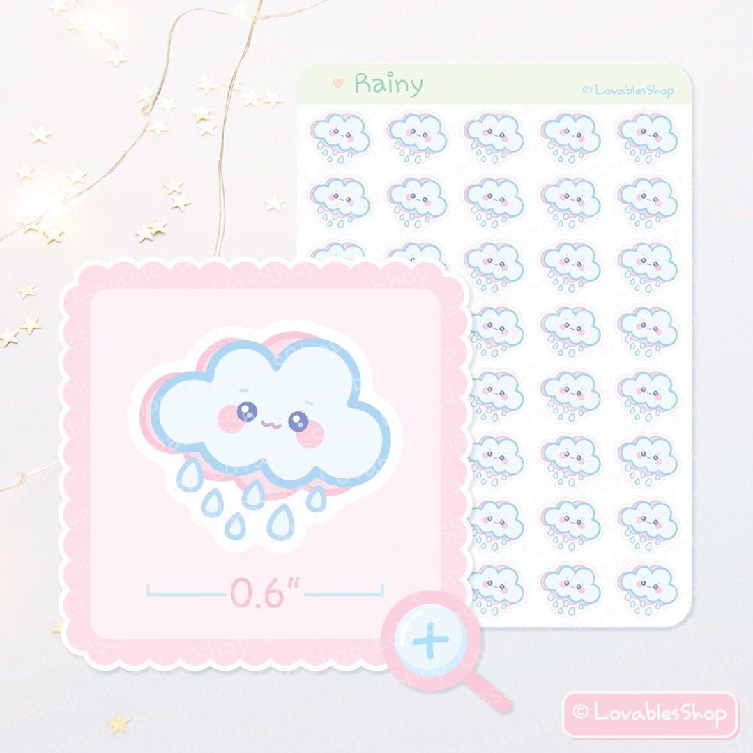 Rainy Planner Stickers - Etsy