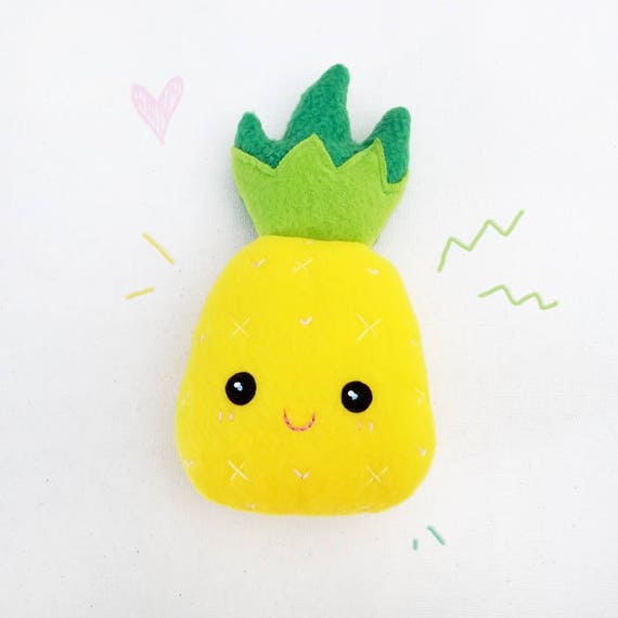 Amazing Pineapple Plush Etsy