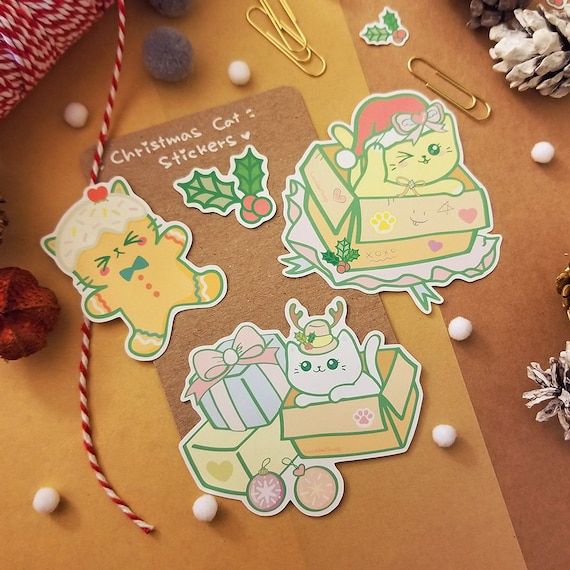 Christmas Cat Stickers