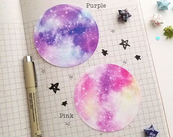 Pink, Blue & Purple Moon Vinyl Sticker