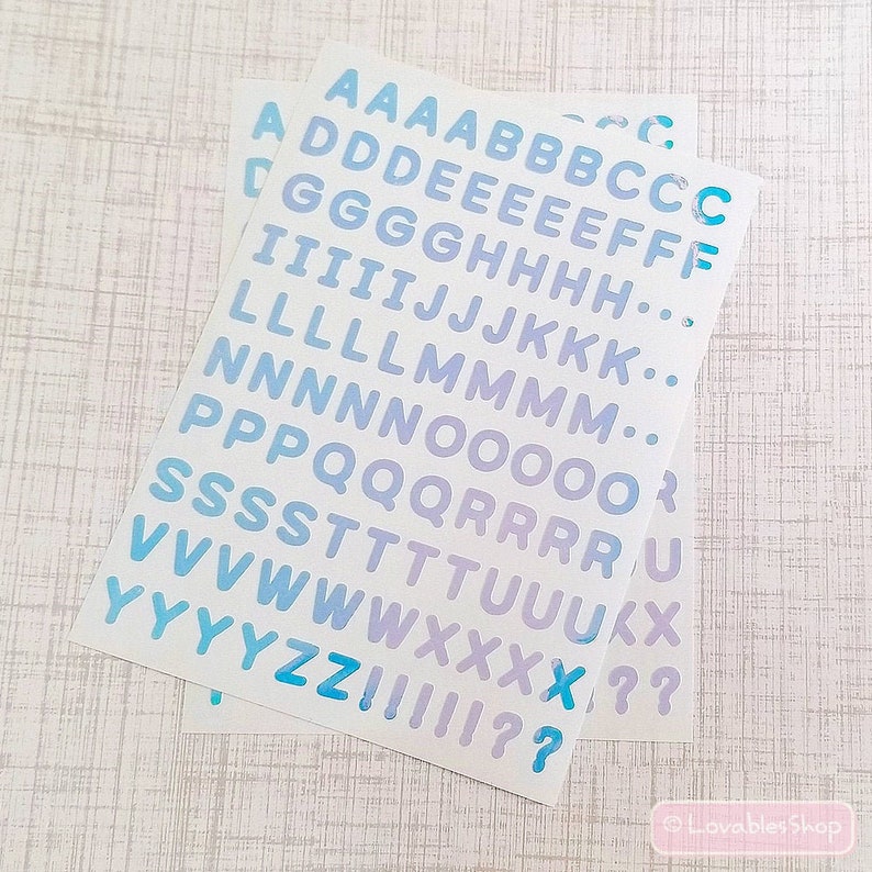 Alphabet Upper Case Permanent vinyl Sticker Sheet image 1