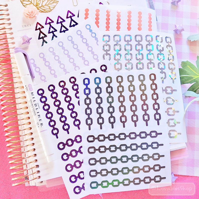 Chain Vinyl Sticker Sheet - Etsy