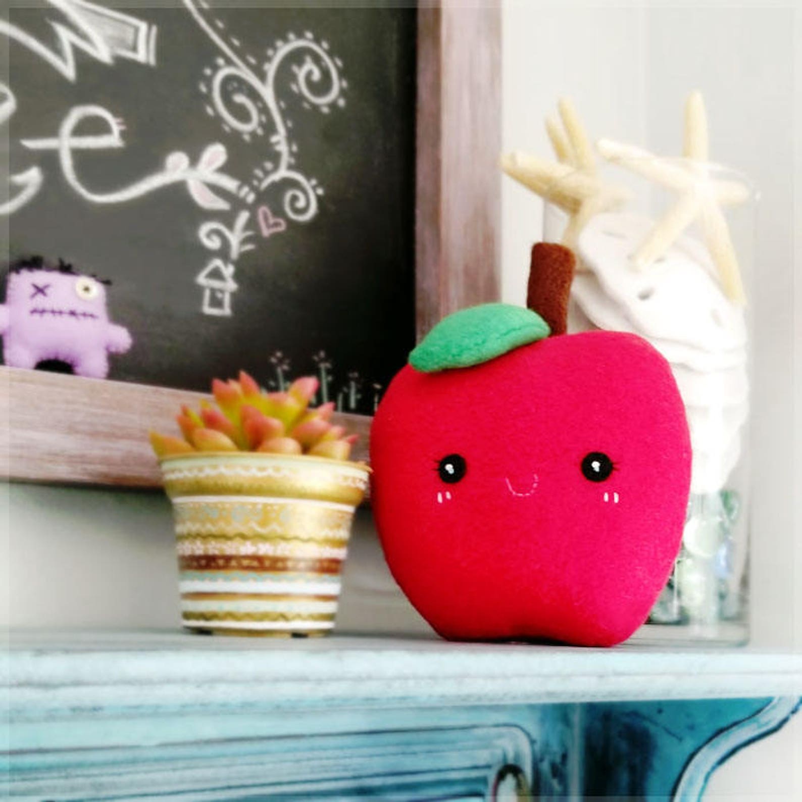 Red Apple Plush - Etsy
