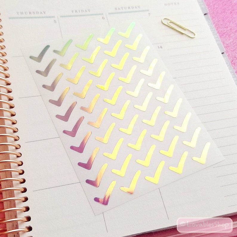 Check Mark Vinyl Sticker Sheet - Etsy