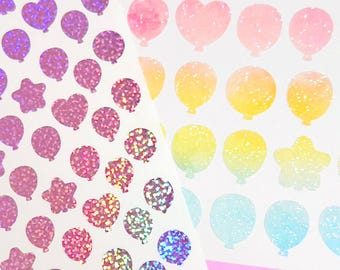 Balloon 0.35"~1.5" Waterproof Vinyl Sticker Sheet