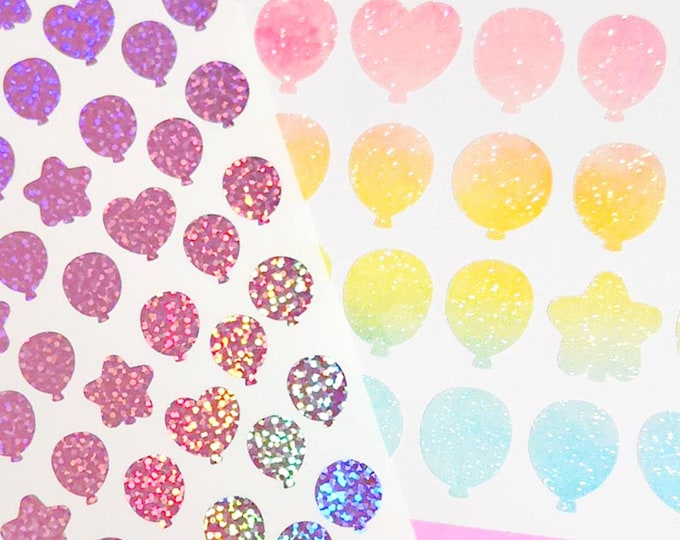Balloon 0.35"~1.5" Waterproof Vinyl Sticker Sheet