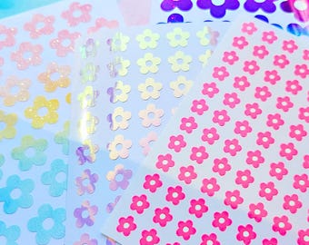 Flower 0.35"~1" Vinyl Sticker Sheet