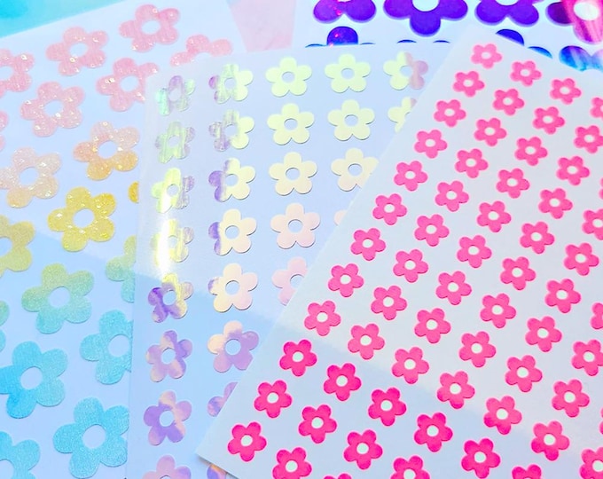 Flower 0.35"~1" Vinyl Sticker Sheet